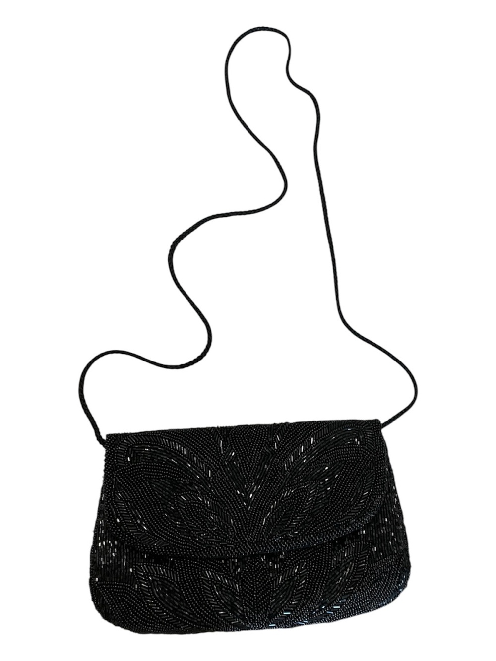 Preston & York Black Beaded Shoulder Clutch